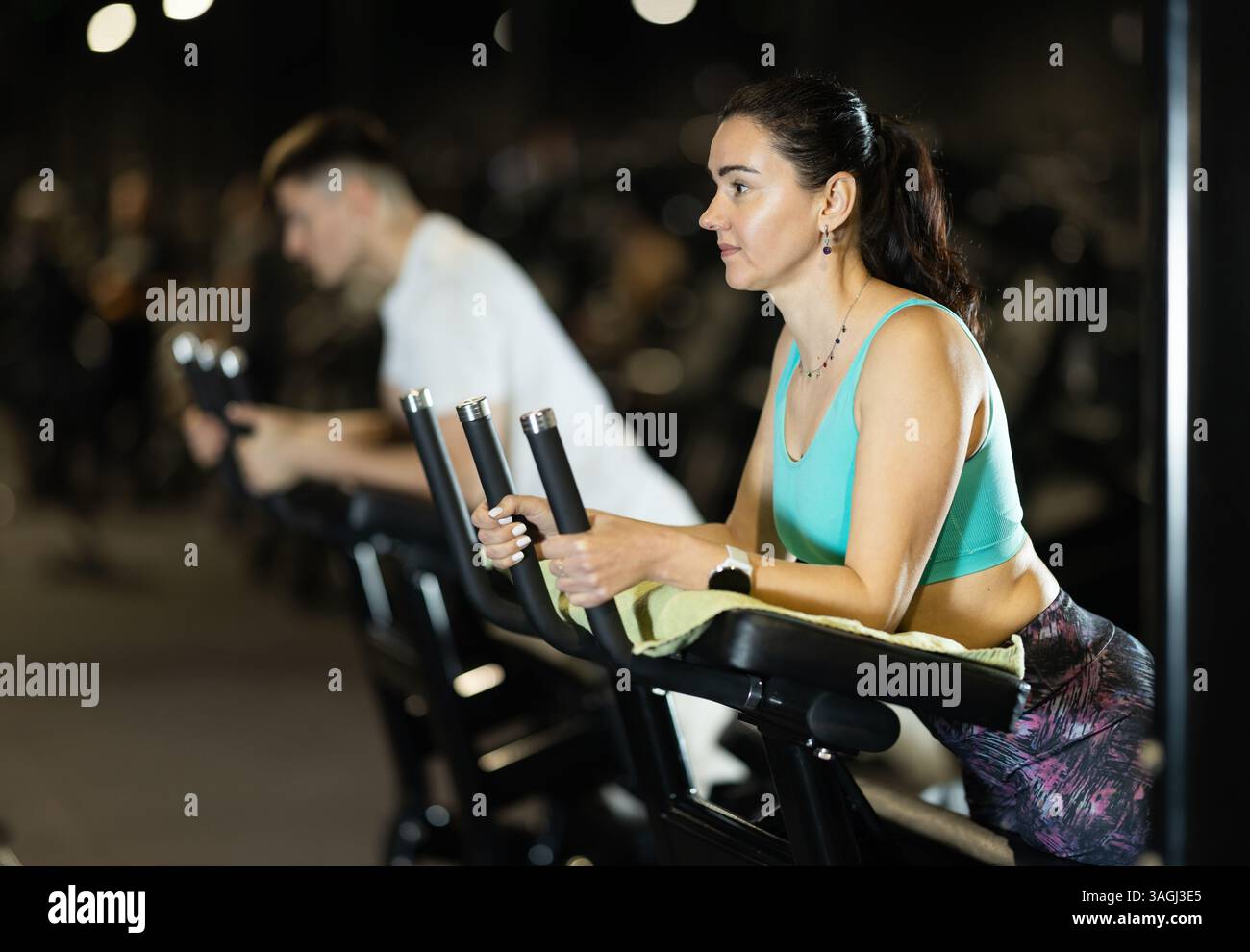 Leg Curls Using Machine Leg curls gym hi-res stock photography and images - Alamy