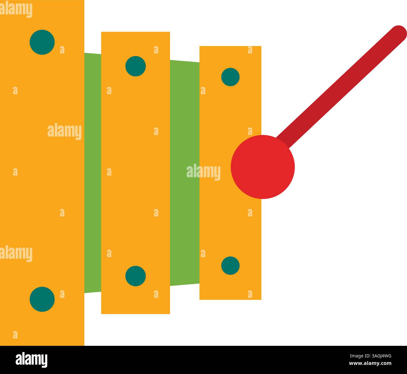 Xylophone icon vector image. Suitable for mobile apps, web apps and print media. Stock Vector