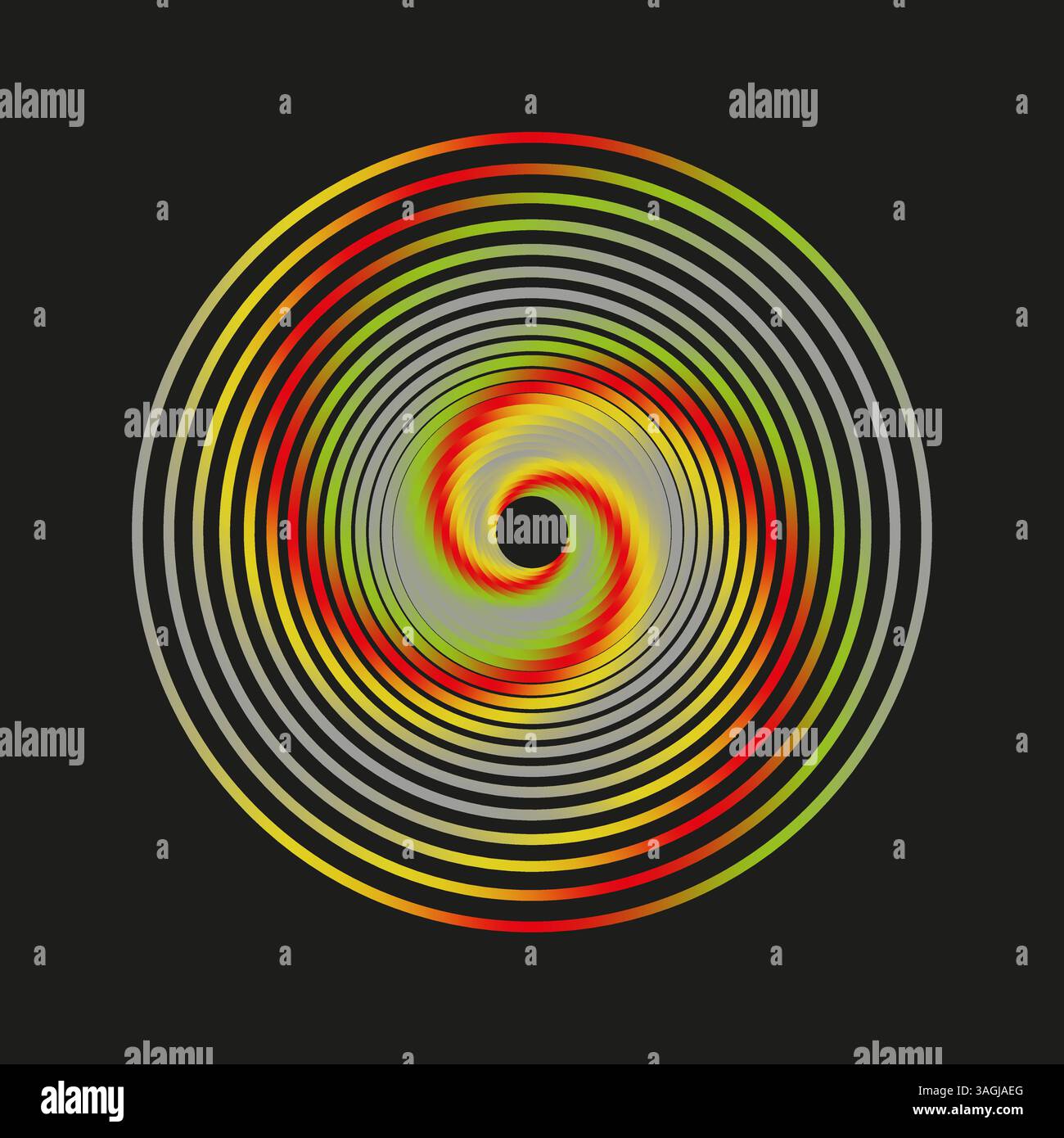 Spiral circle gradient. Vivid swirl shape. Hypnotic vector rotation ...