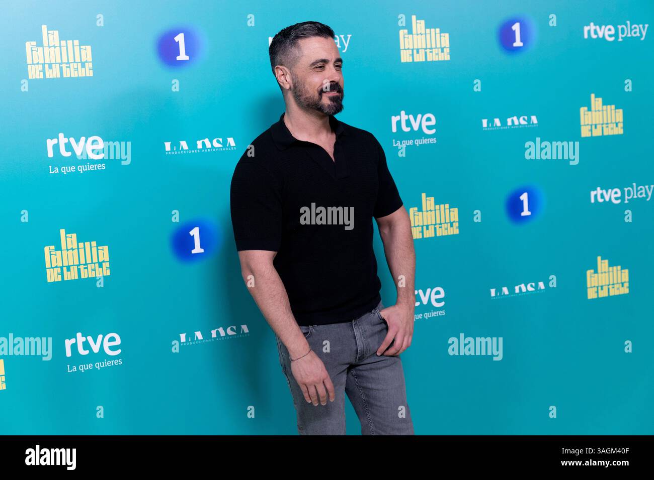 attended 'La Familia De La Tele' Photocall at Joy Eslava Theater on April 8, 2025 in Madrid, Spain. Stock Photo