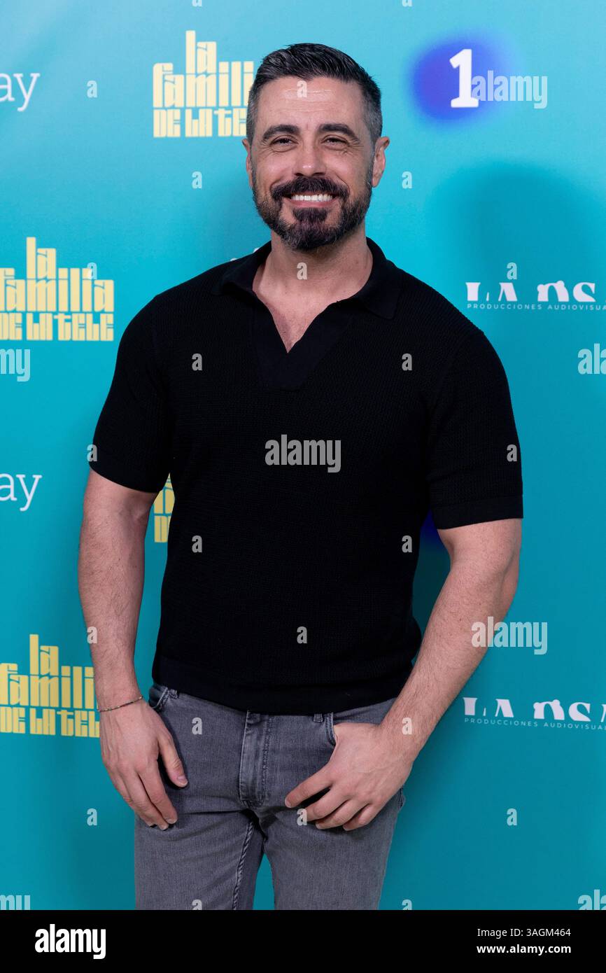 attended 'La Familia De La Tele' Photocall at Joy Eslava Theater on April 8, 2025 in Madrid, Spain. Stock Photo