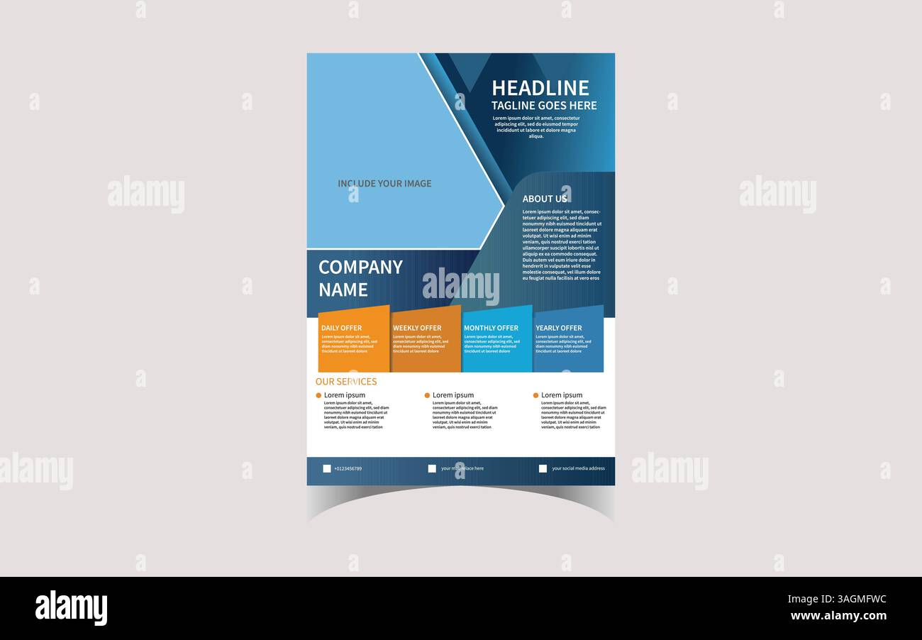 business flyer template vector art Stock Vector