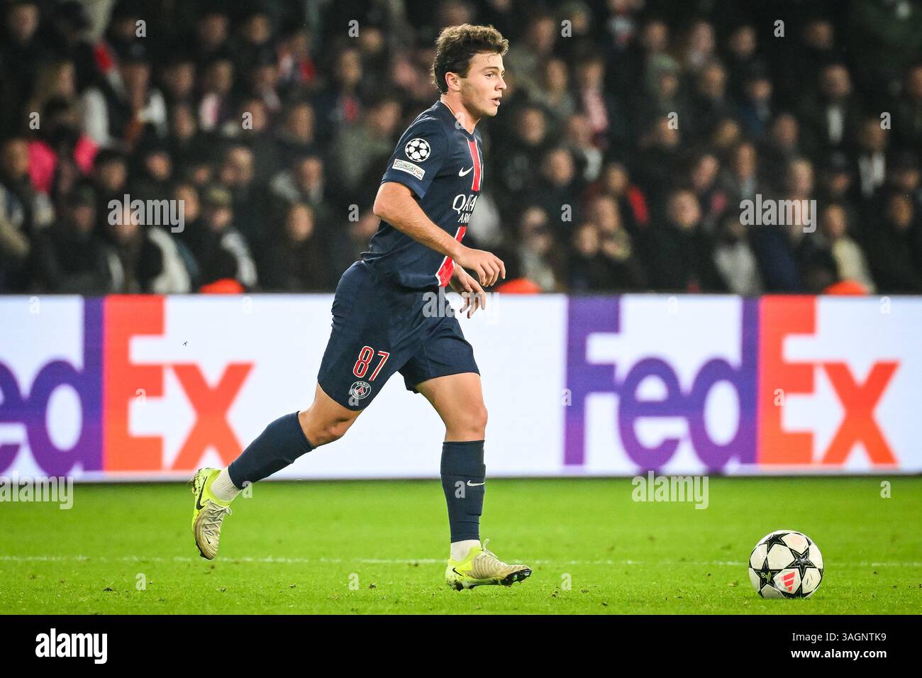 PSG Jordan Fourth Stadium Shirt 2024-25 with Cup printing João Neves 87