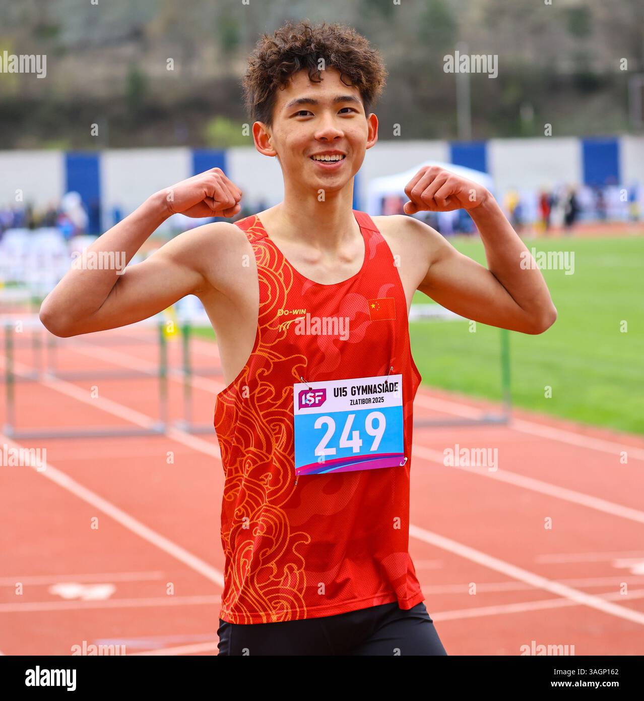 (250409) -- ZLATIBOR, April 9, 2025 (Xinhua) -- Liu Zihao of China ...