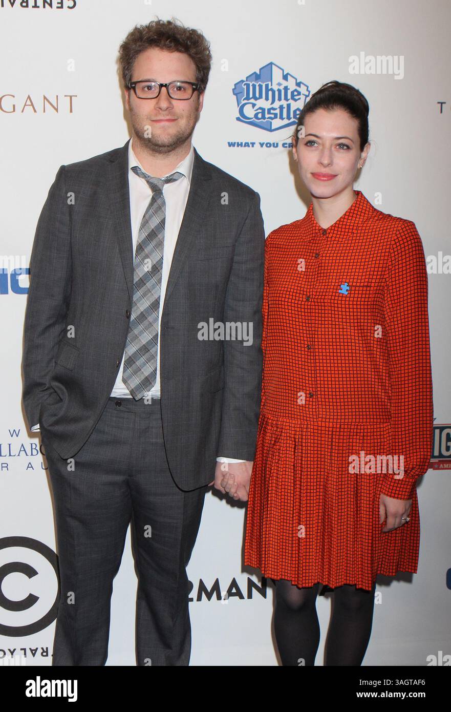 Seth rogen and wife lauren miller hi-res stock photography and images ...