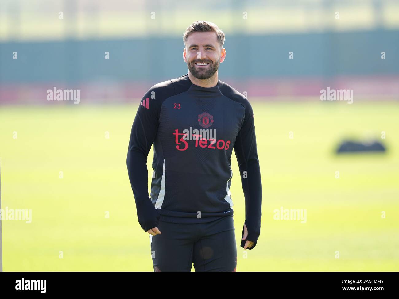 Manchester United S Luke Shaw During A Training Session At Trafford