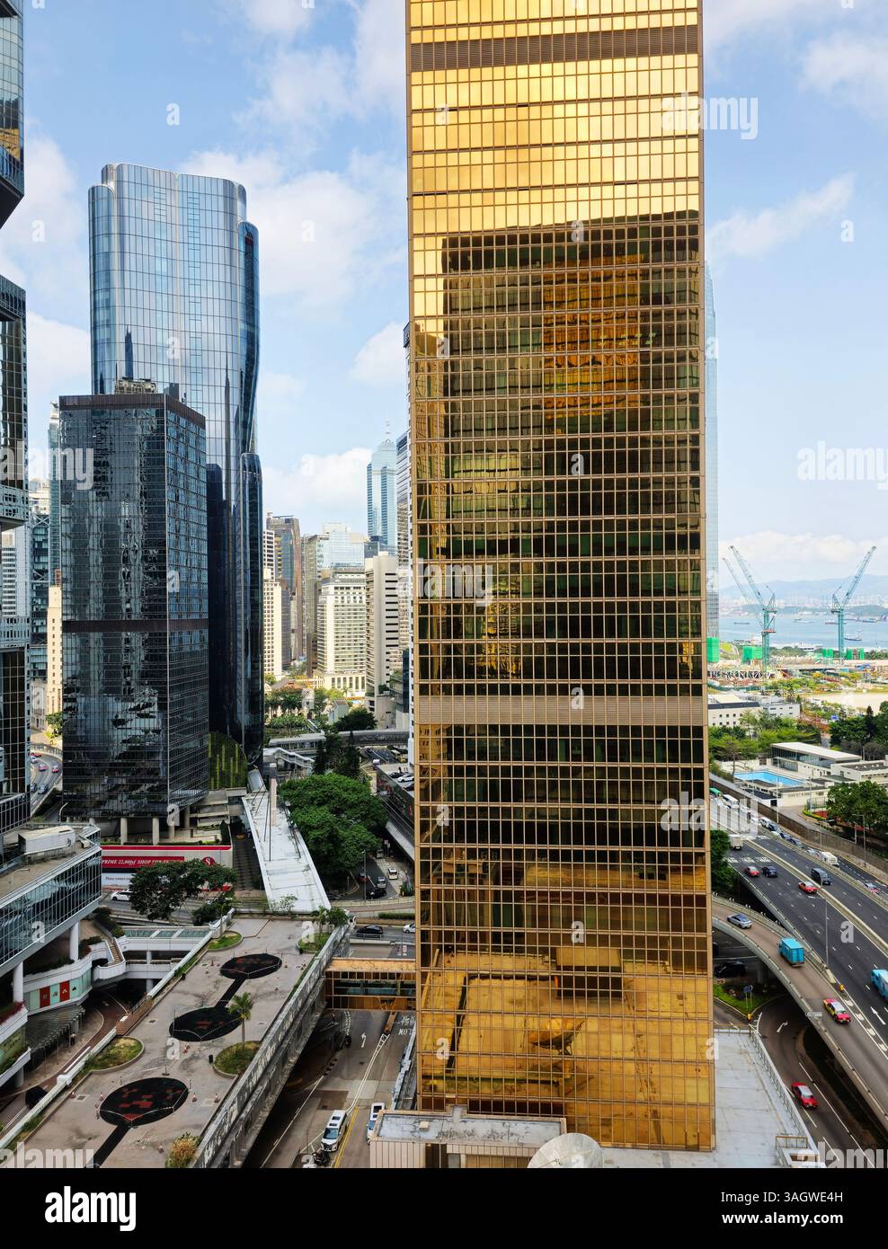 Modern skyscrapers in Admiralty, Hong Kong. - Smartphone Captured Stock Image