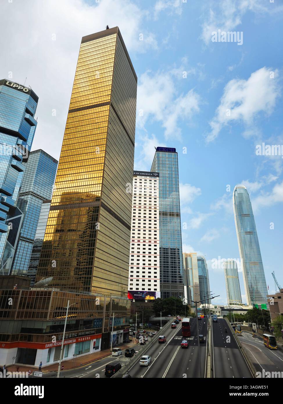 Modern skyscrapers in Admiralty, Hong Kong. - Smartphone Captured Stock Image