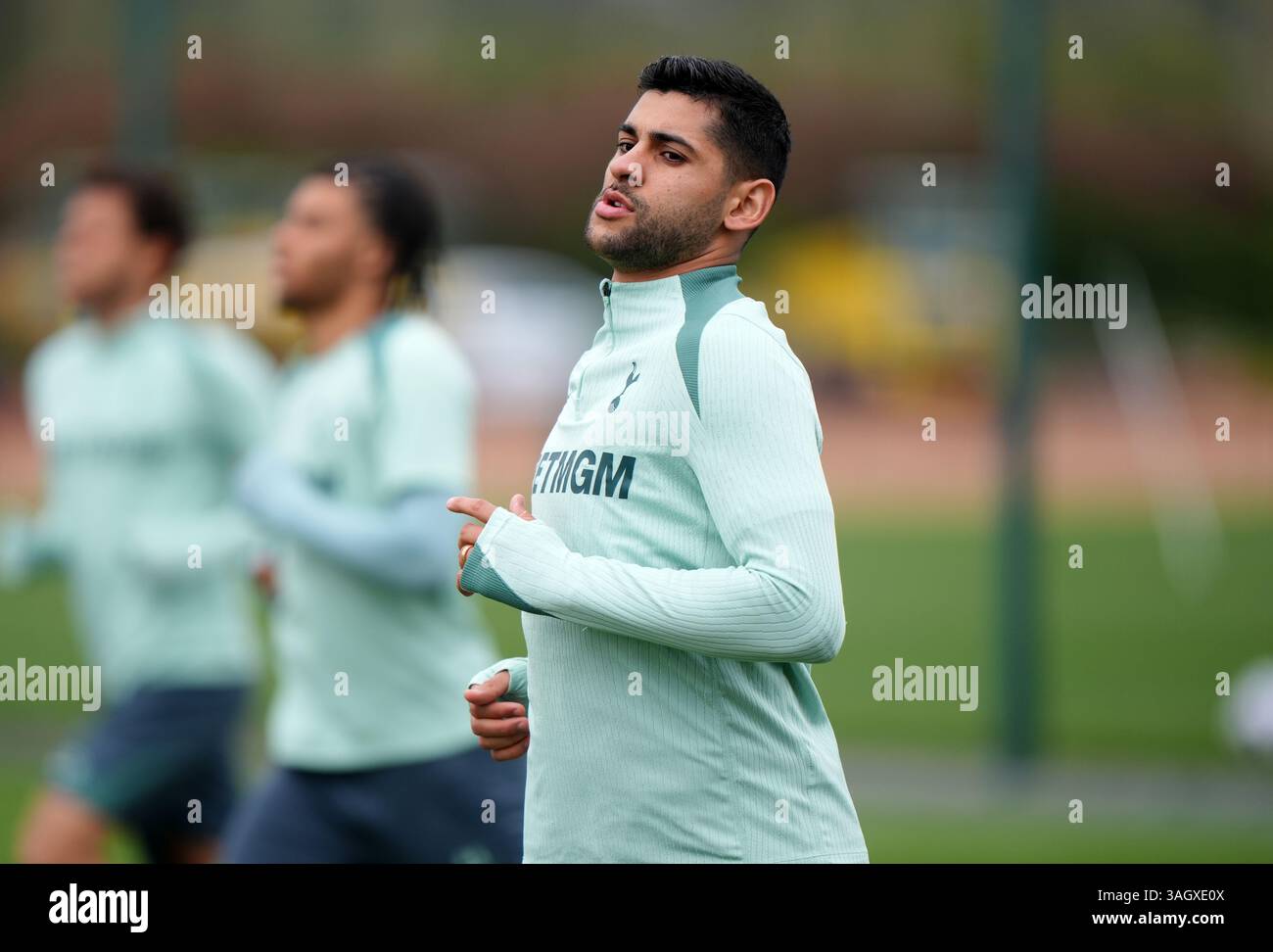 Tottenham Hotspur's Cristian Romero during a training session at the ...