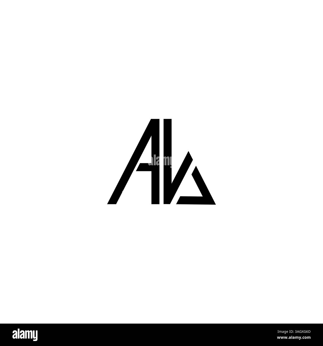 letter AV, VA triangle shape Logo Template Vector Design white background Stock Vector