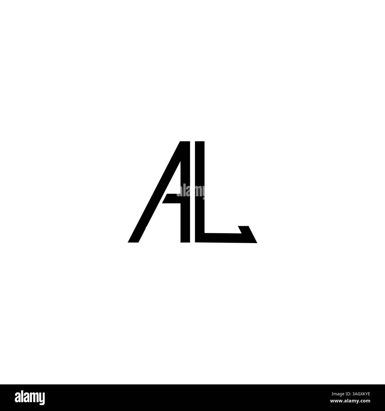 letter AL, LA triangle shape Logo Template Vector Design white background Stock Vector