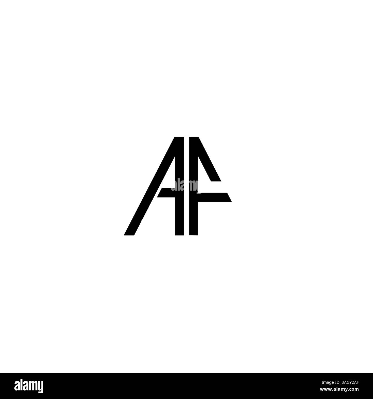 letter AF, FA triangle shape Logo Template Vector Design white background Stock Vector