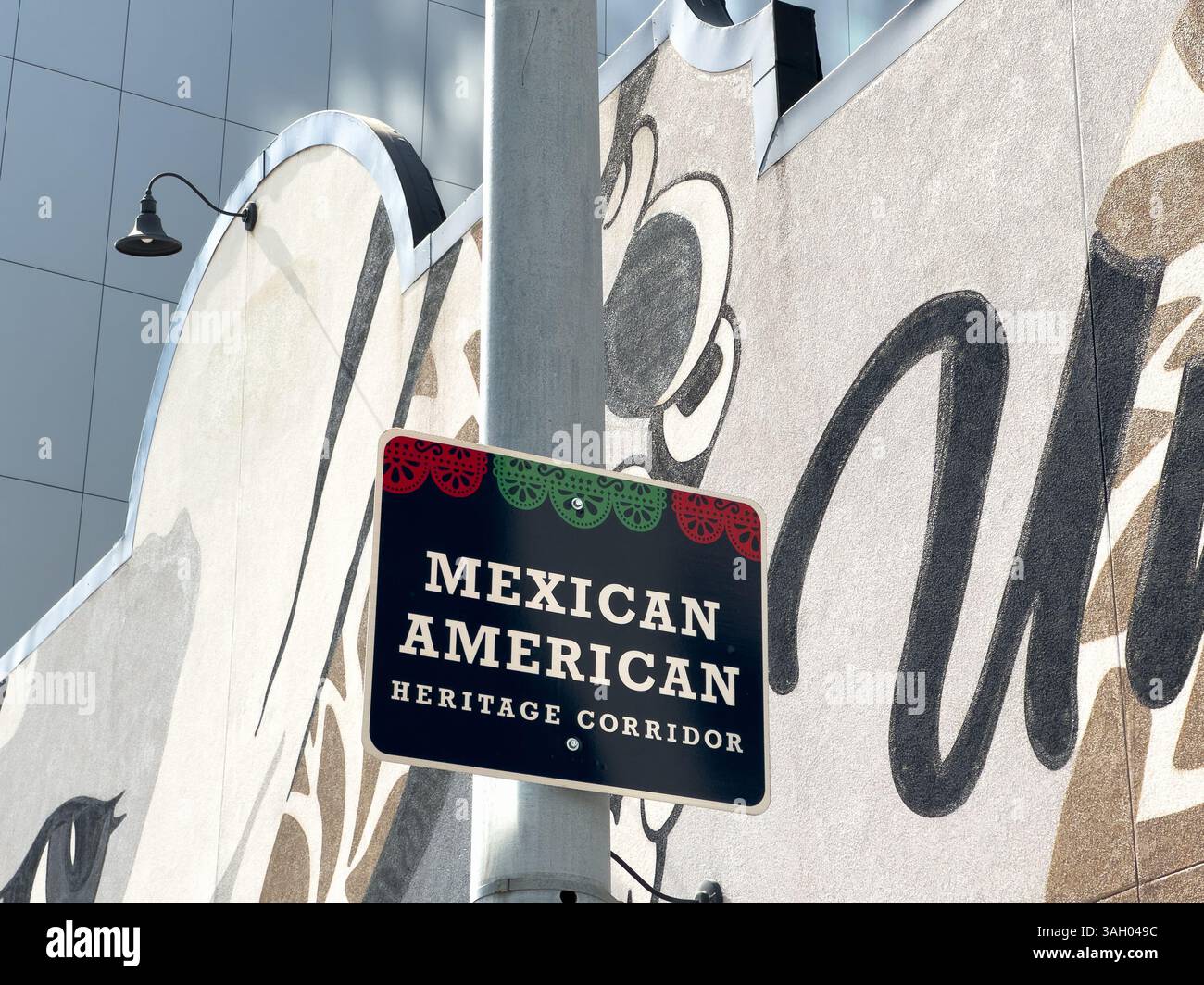 Mexican American Heritage Corridor in downtown Austin, Texas, USA. - Smartphone Captured Stock Image