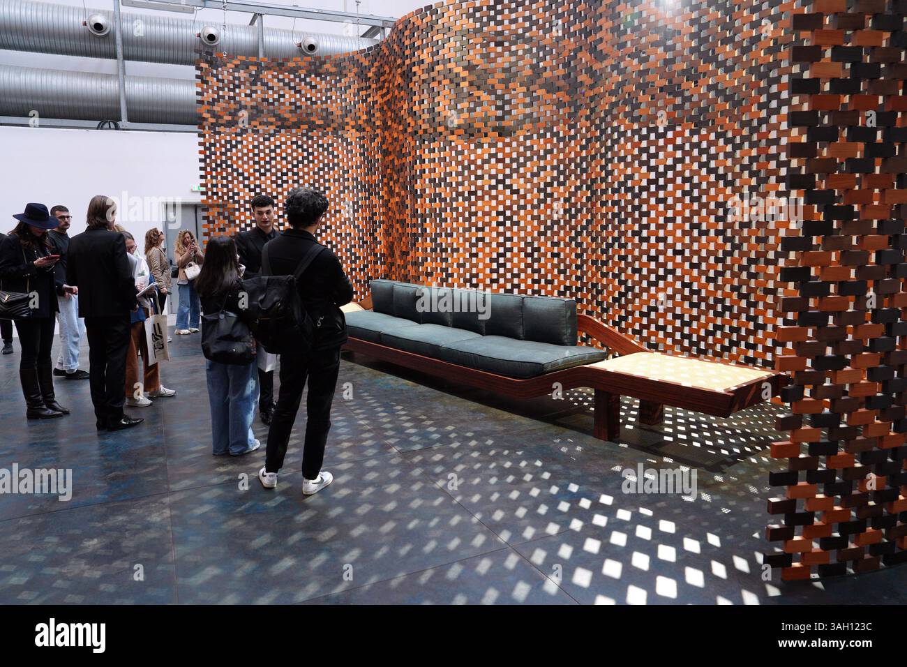 Milan, Italy. 09th Apr, 2025. Milan, Saint Laurent Installation in Via ...