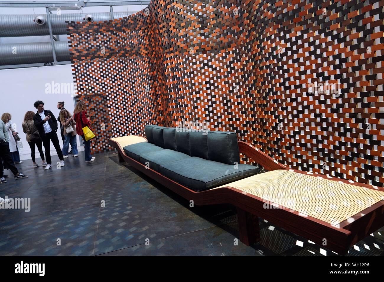 Milan, Italy. 09th Apr, 2025. Milan, Saint Laurent Installation in Via ...
