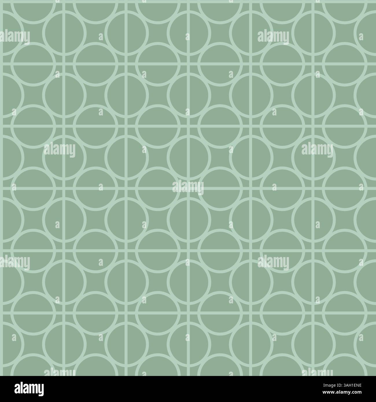 Soft Rounded Tile Pattern Seamless vector pattern with rounded geometric tiles in soft green ...