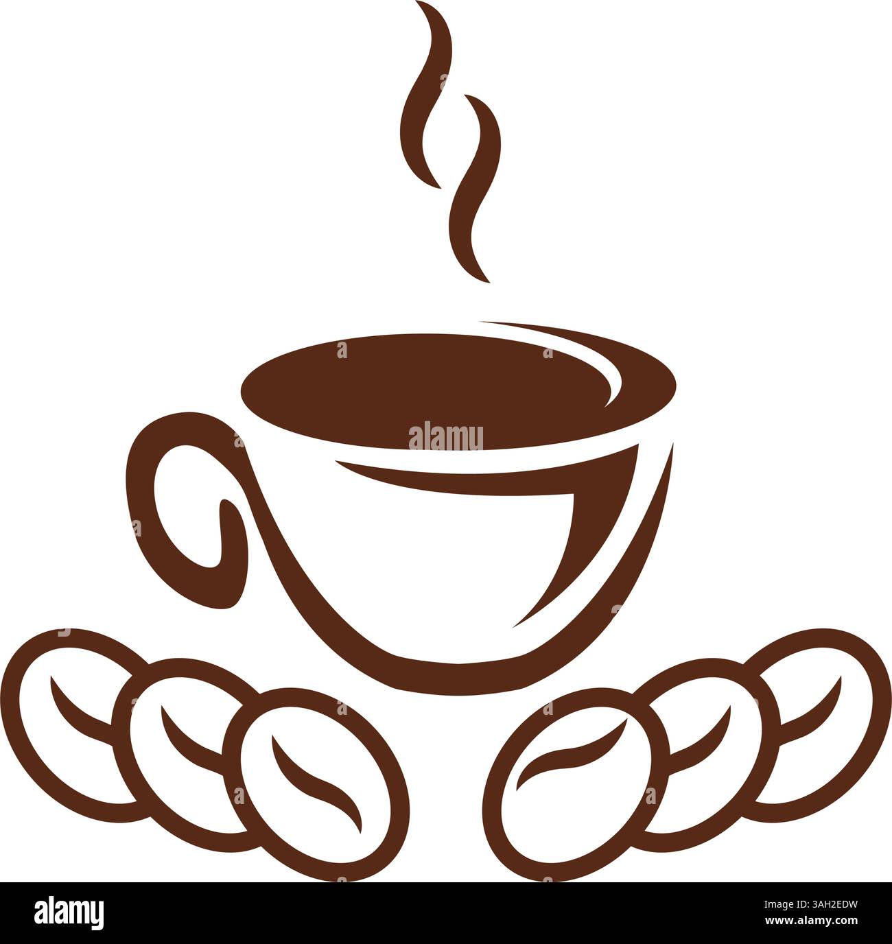 Coffee shop logo design template Stock Vector
