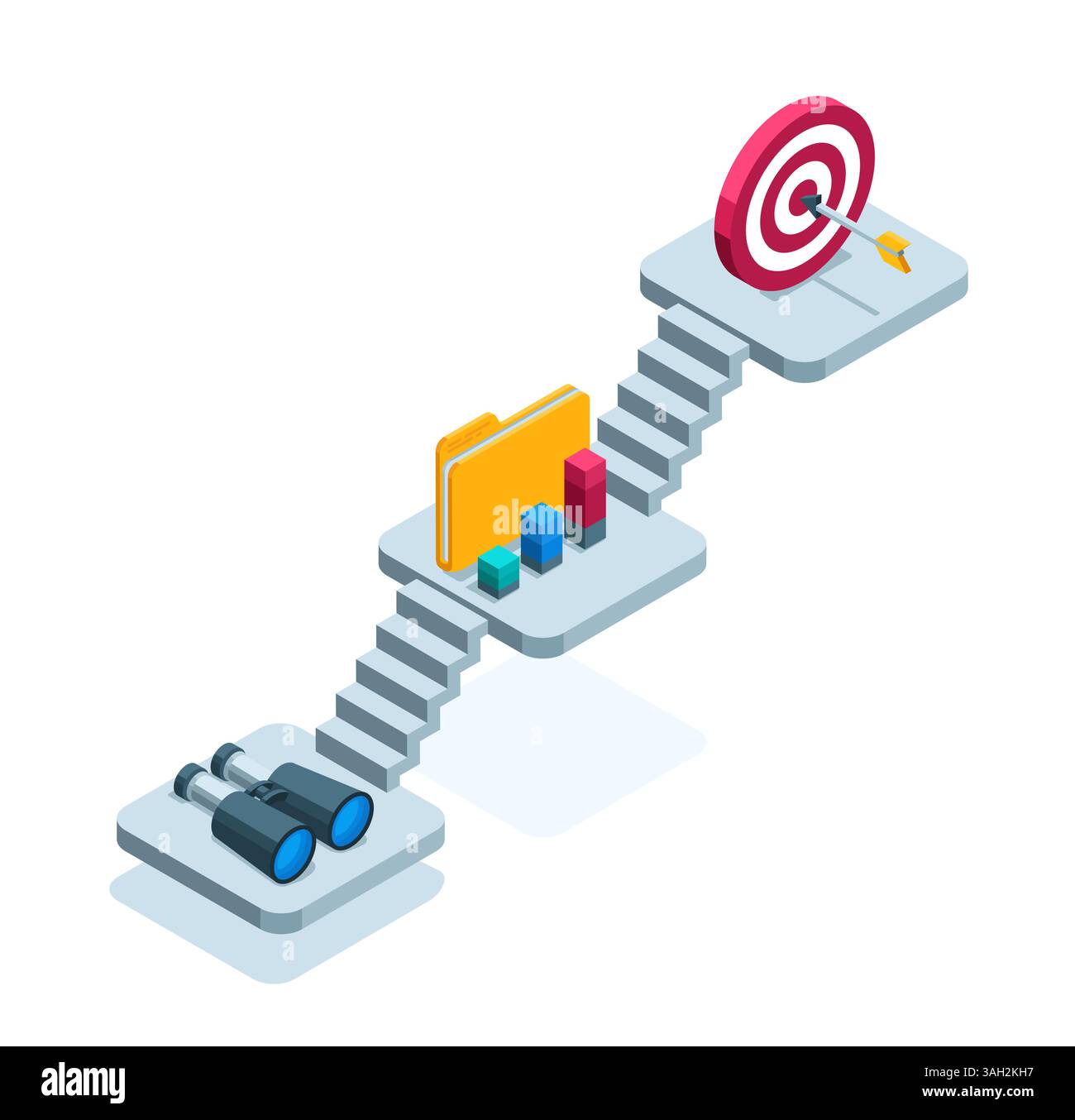 Platforms on steps Stock Vector Images - Alamy