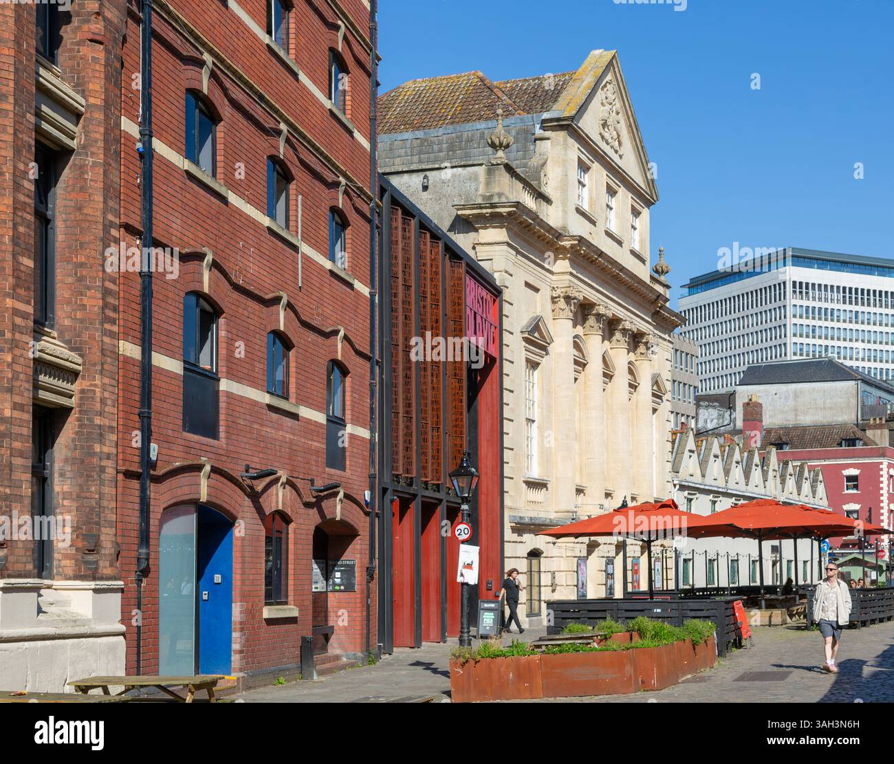Historic Georgian facade of the Bristol Old Vic theatre, King Street ...