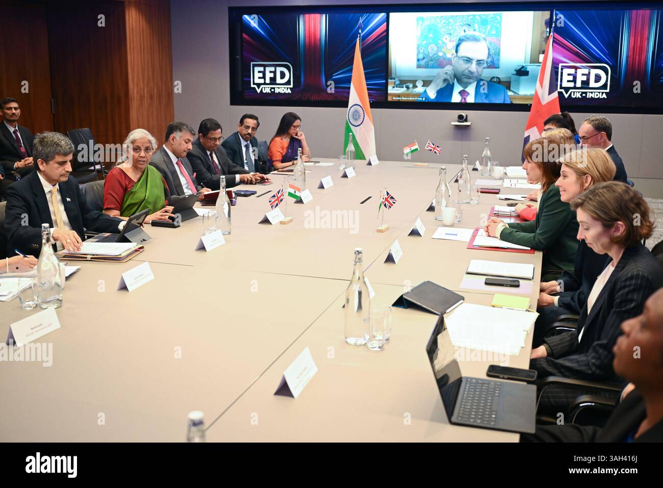 Chancellor of the Exchequer Rachel Reeves speaks with the Finance ...