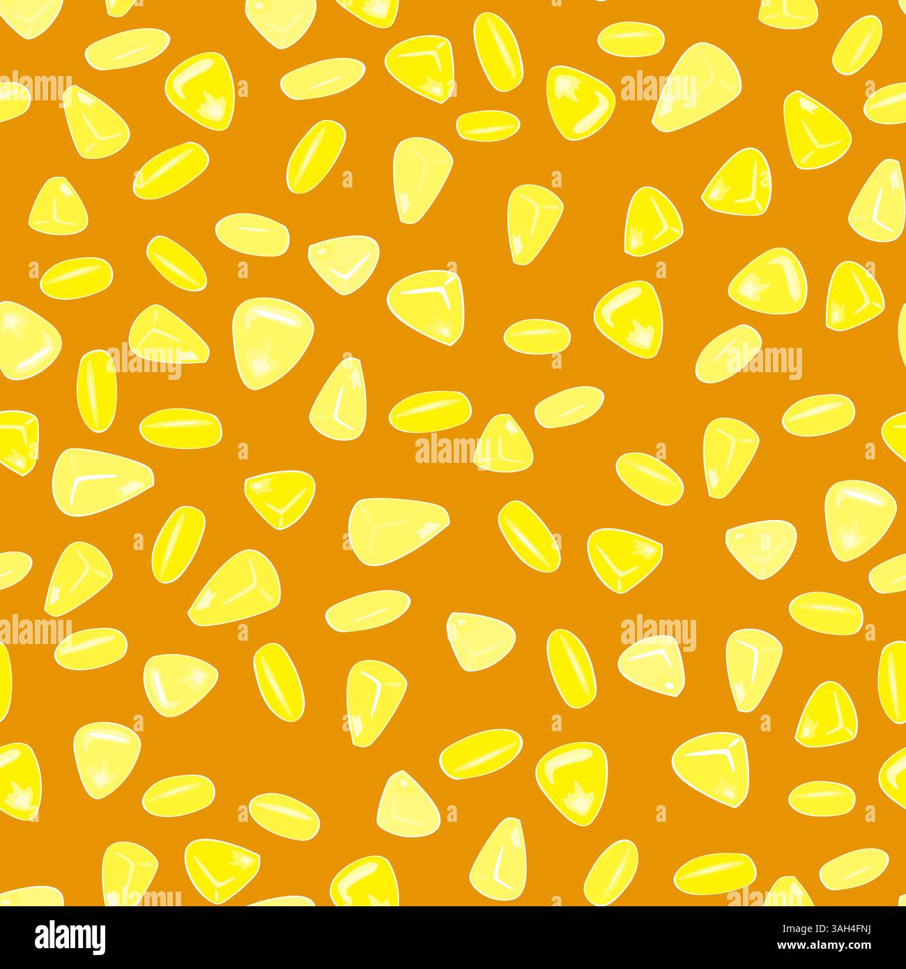 Tasty corn kernels seamless pattern. Vector illustration Stock Vector