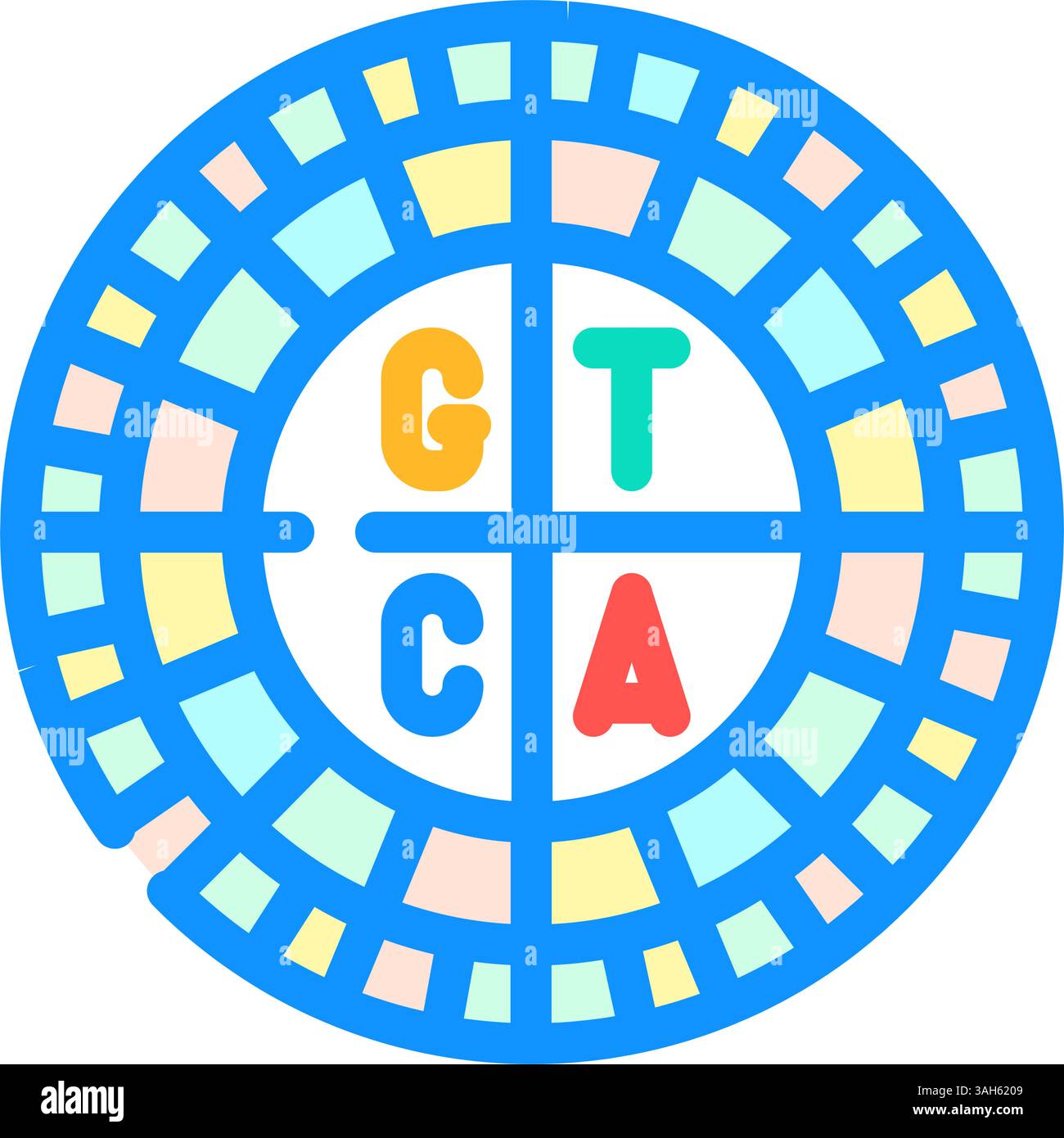 genetic code genetic engineering color icon vector illustration Stock ...