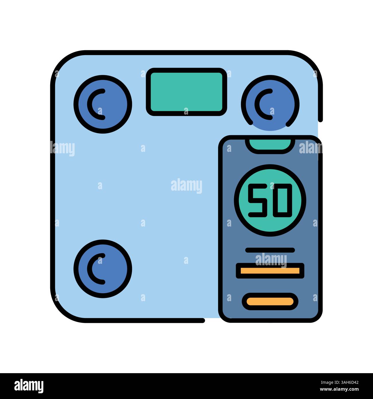 smart scales color line icon for digital and print projects. Minimal ...