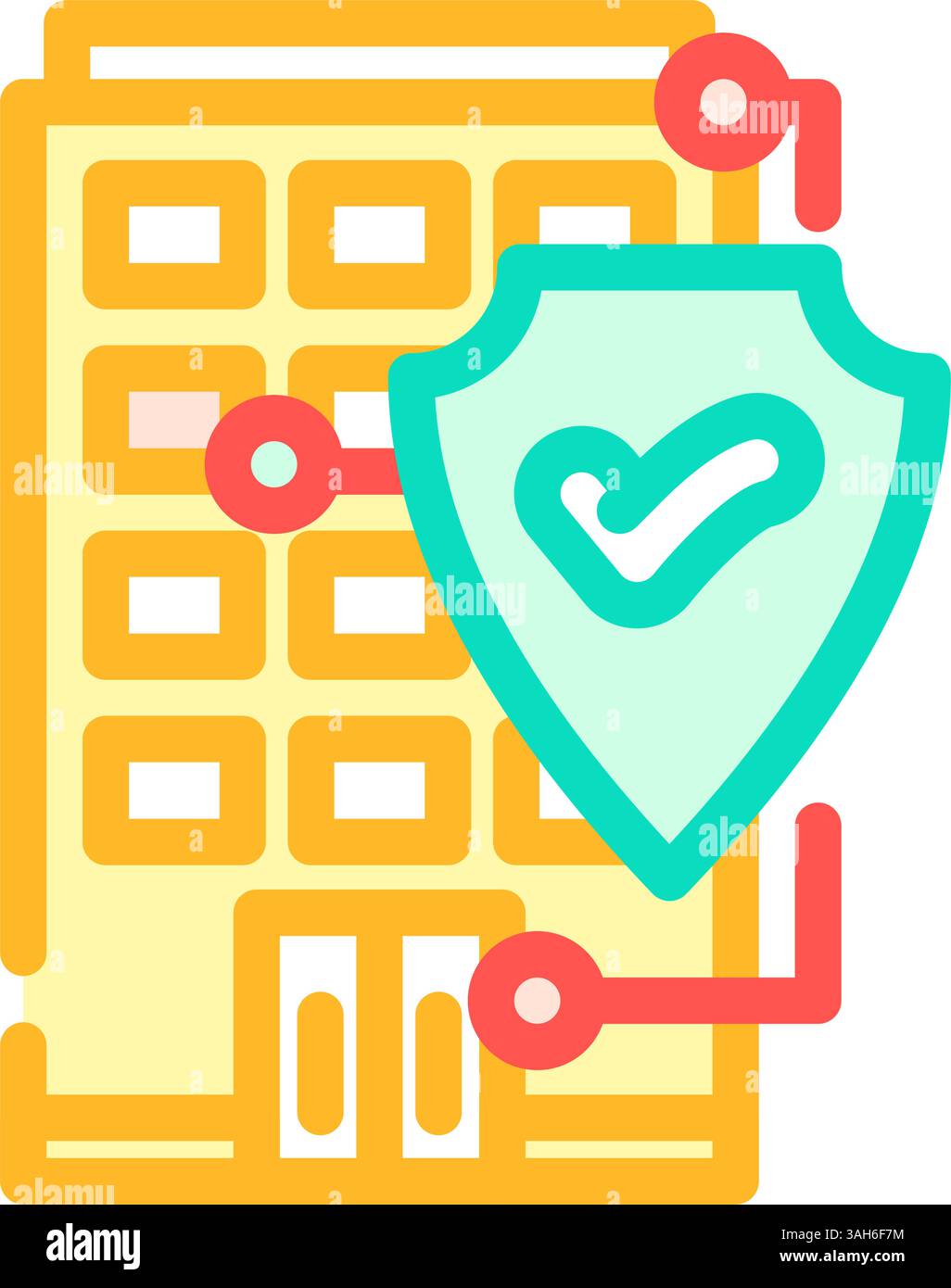 home security system check maintenance color icon vector illustration ...