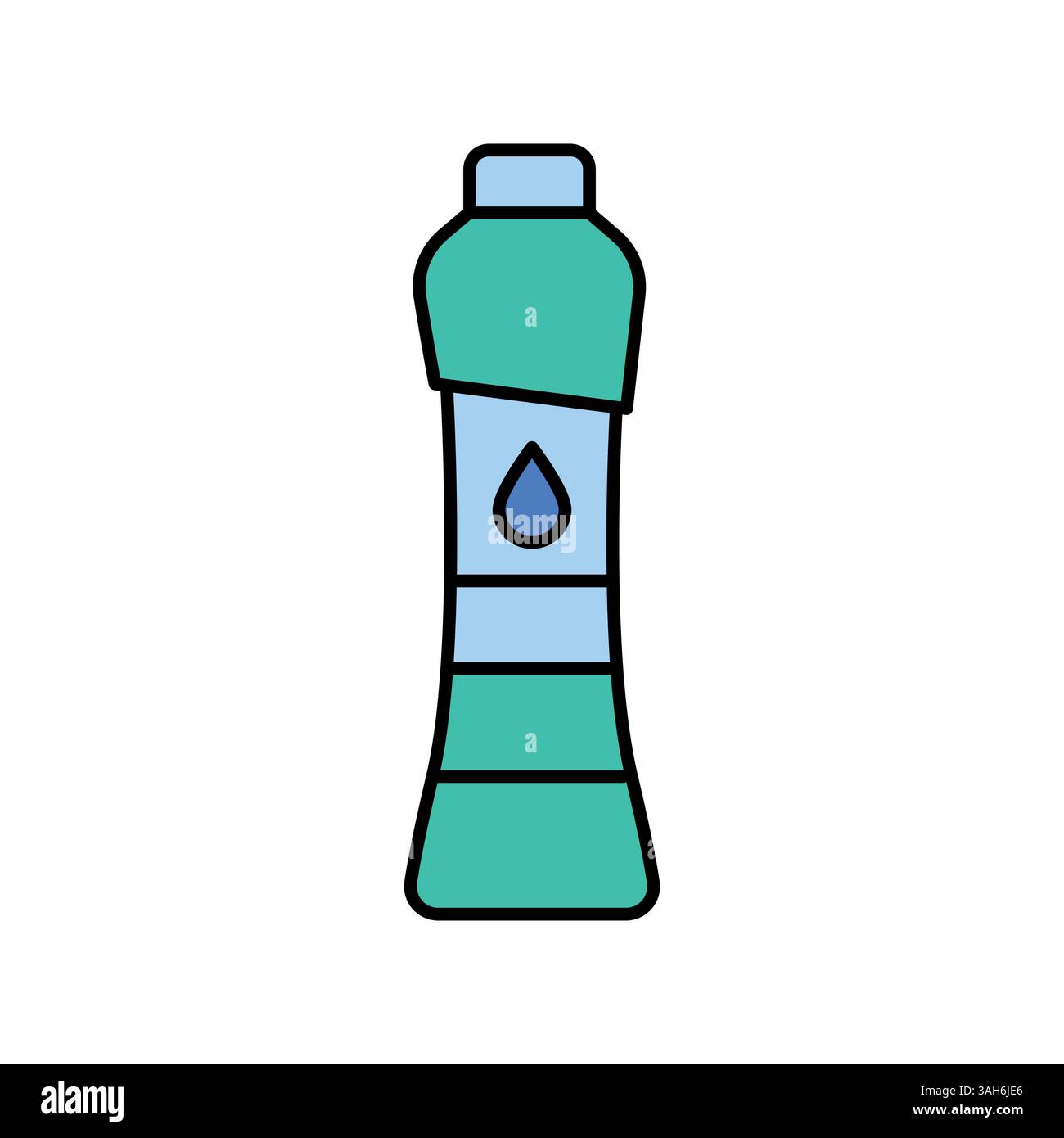 intelligent water balance tracker color flat icon for digital and print projects.  Minimal clean icons for apps and websites. Modern simple icons for Stock Vector