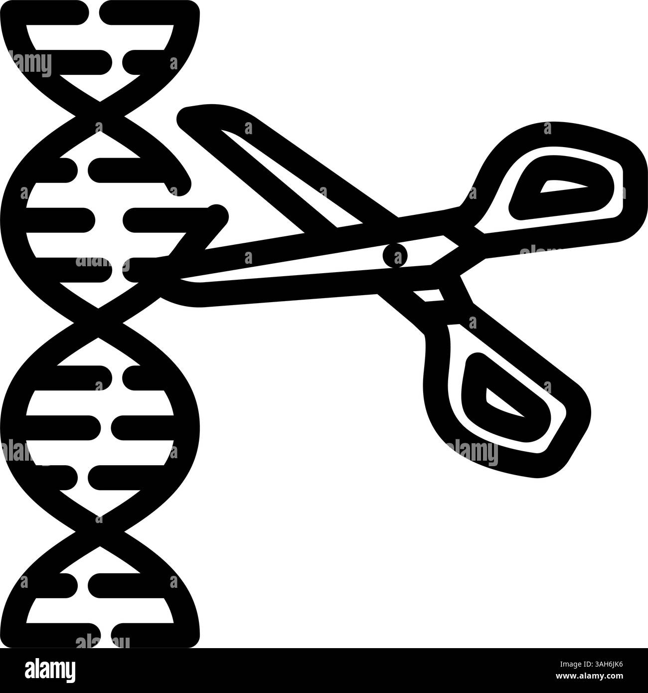 gene editing scissors genetic line icon vector illustration Stock ...