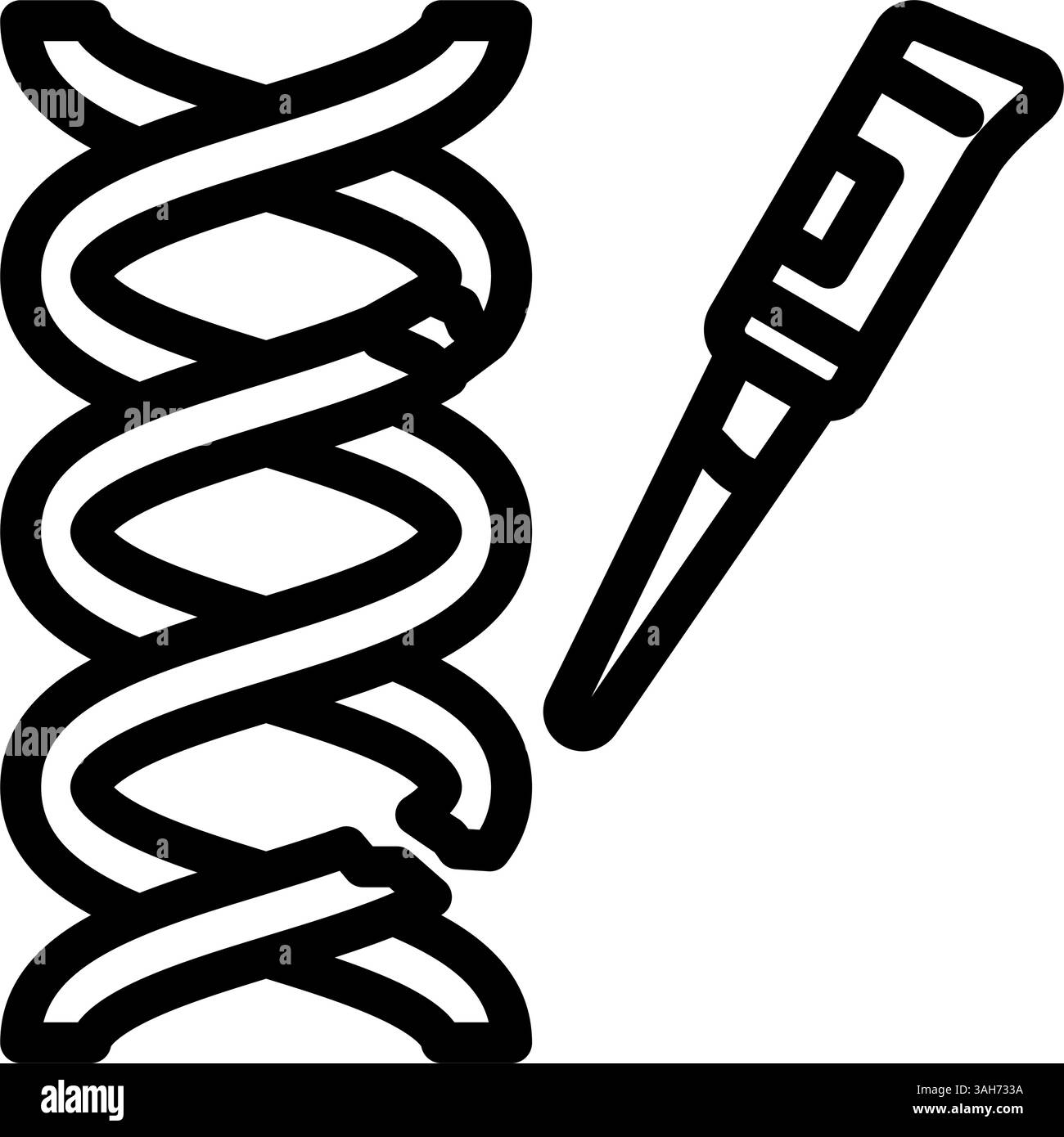 crispr tool genetic engineering line icon vector illustration Stock ...