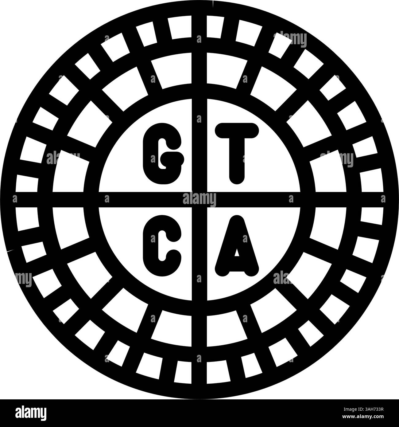 Genetic Code Genetic Engineering Line Icon Vector Illustration Stock