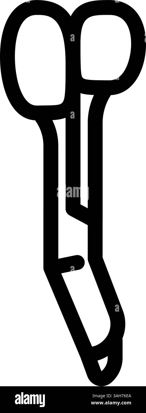 plaster cast scissors fracture injury line icon vector illustration ...