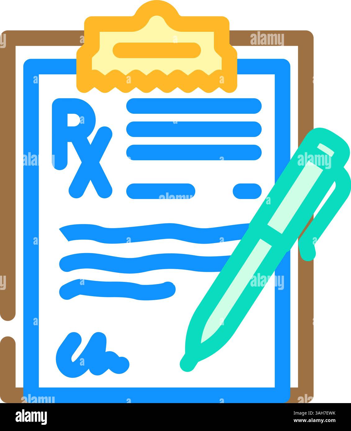 prescription filling pharmacist color icon vector illustration Stock ...