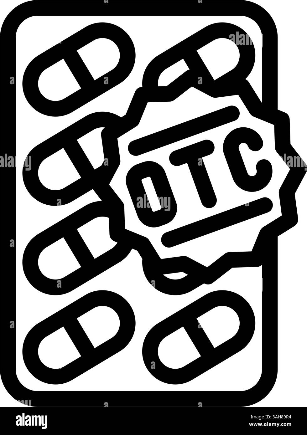 over the counter meds pharmacist line icon vector illustration Stock ...