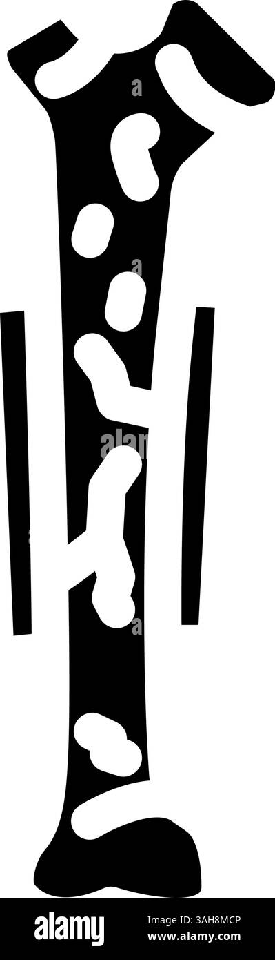 bone fixation plate fracture injury glyph icon vector illustration ...