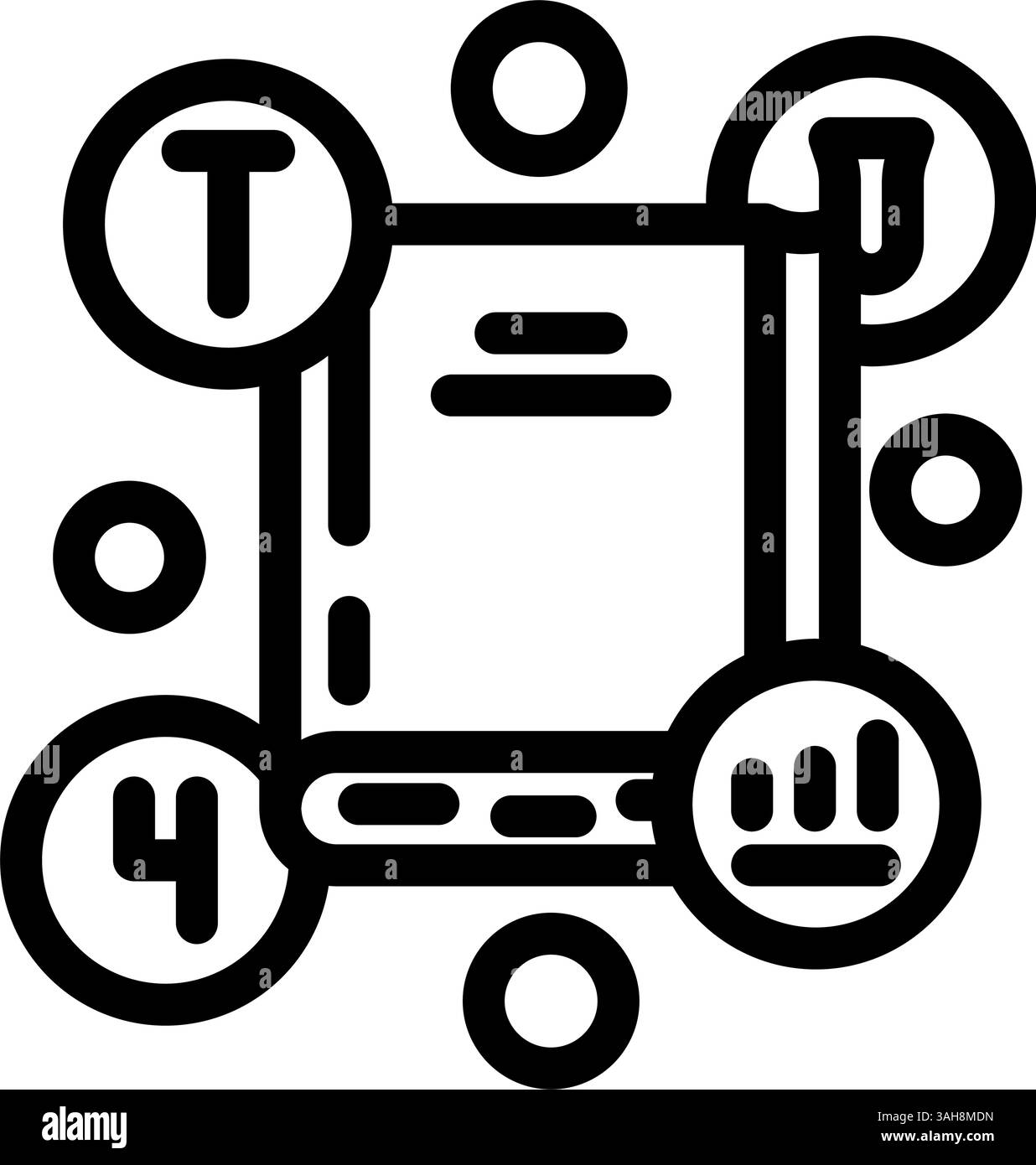 knowledge base online learning platform line icon vector illustration ...