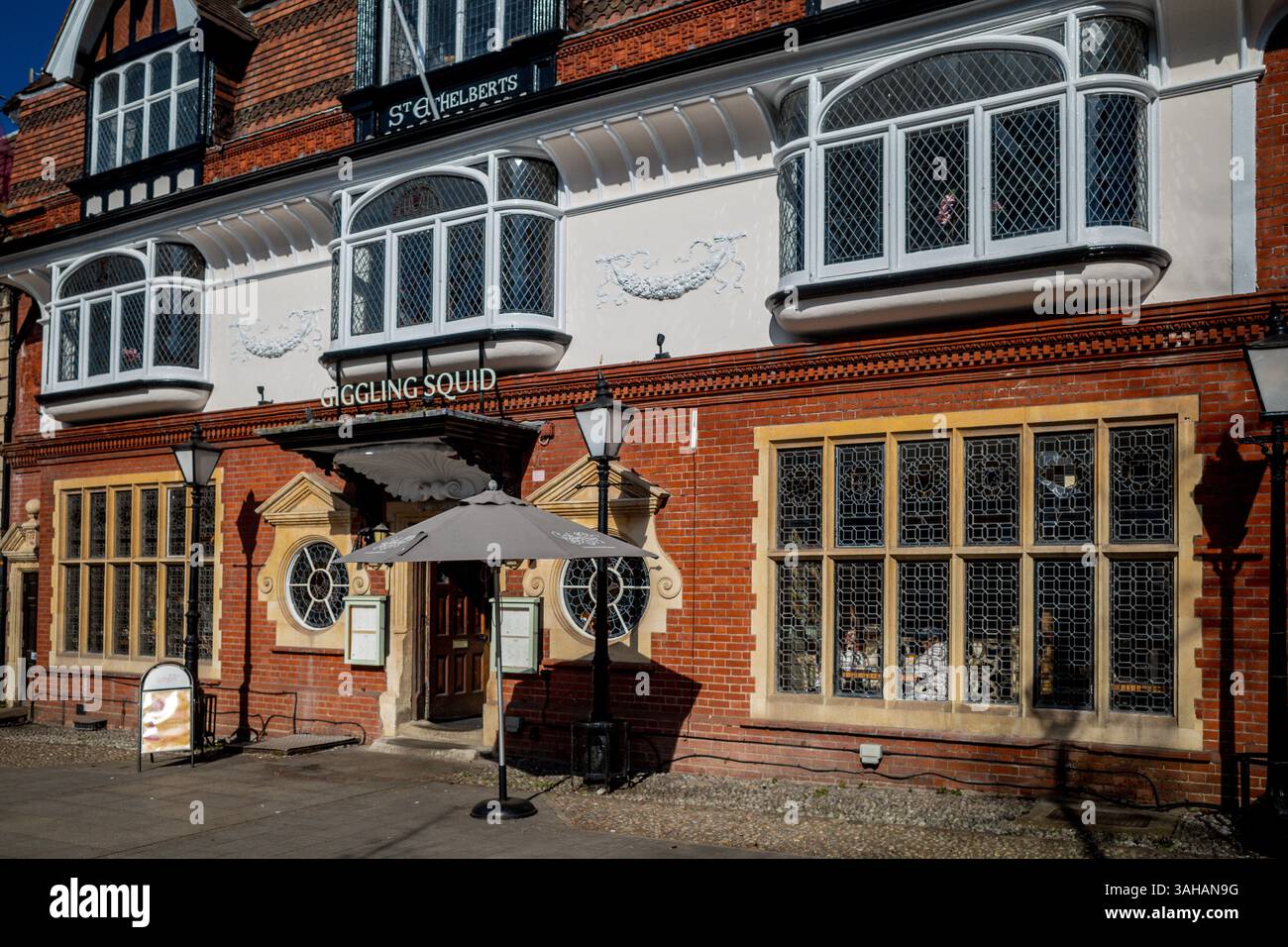 Giggling Squid restaurant Norwich UK. Giggling Squid is a UK-based chain of Thai restaurants. Stock Photo