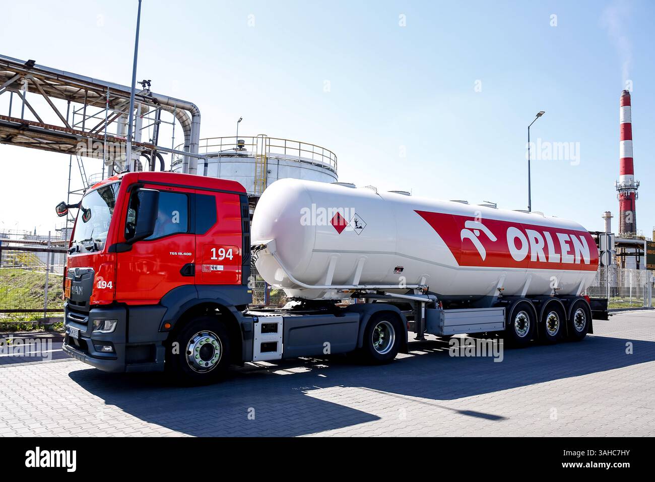 Orlen Rafinera Orlen refinery truck hi-res stock photography and images - Alamy