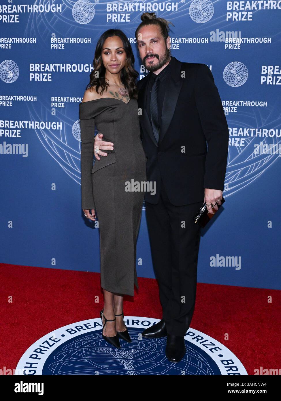 April 5, 2025, Santa Monica, California, USA: Zoe Saldana and Marco ...