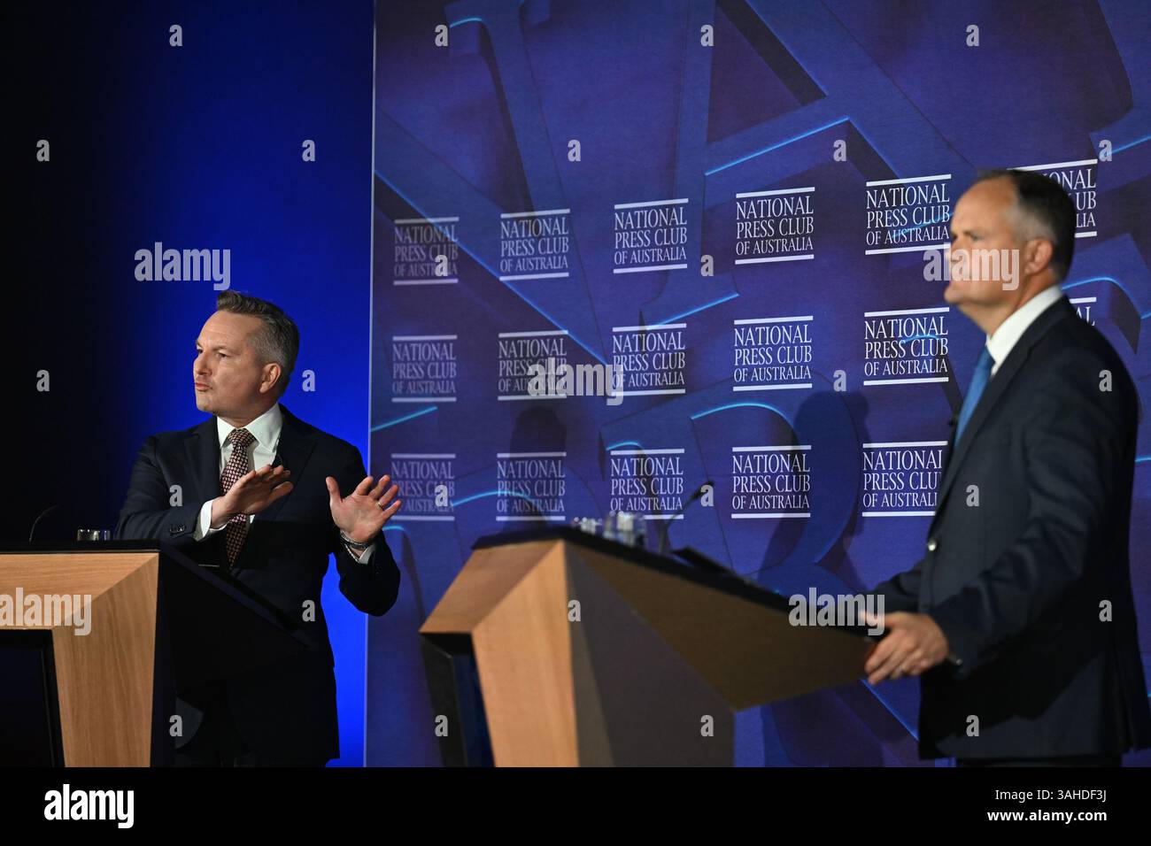 Federal Minister for Climate Change & Energy Chris Bowen (left) and ...