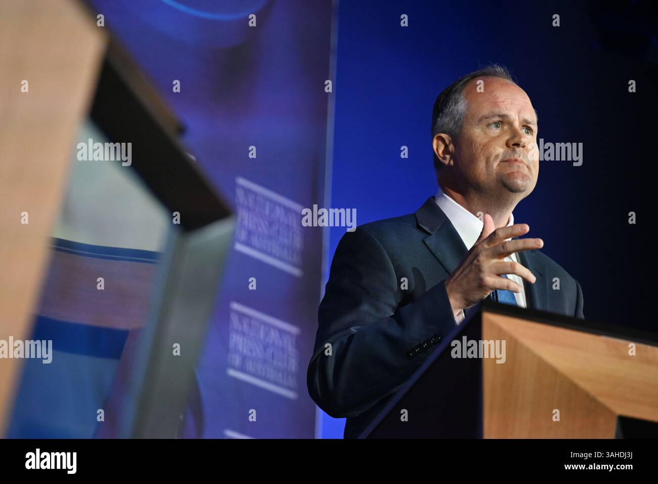 Shadow Federal Minister for Climate Change & Energy Ted O'Brien during ...
