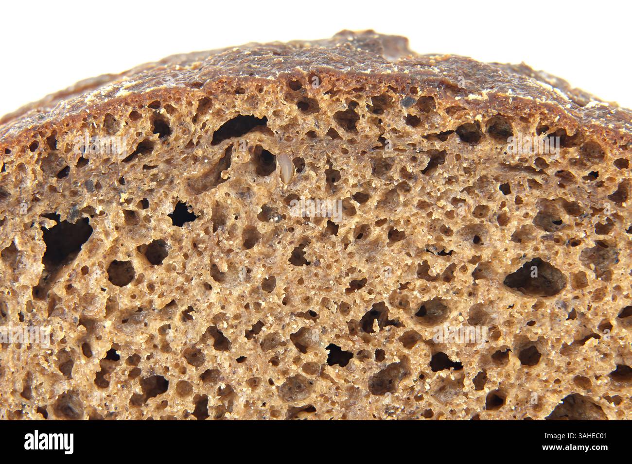 Detailed macro image of bread texture showcasing its distinctive porous ...