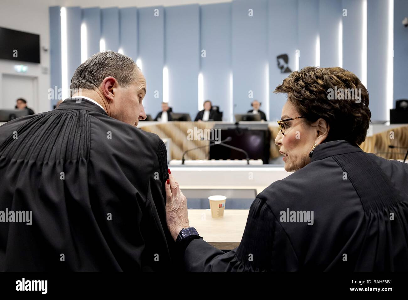 ROTTERDAM Lawyers GeertJan and Carry Knoops in court before the