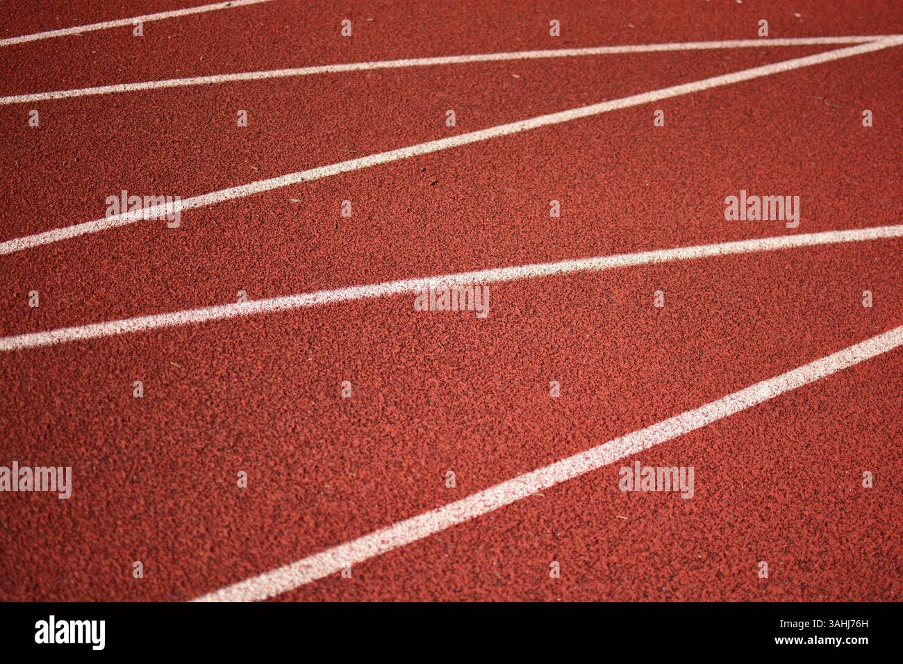 Terrace Line Reds Red sports field coating with white lines Stock Photo - Alamy