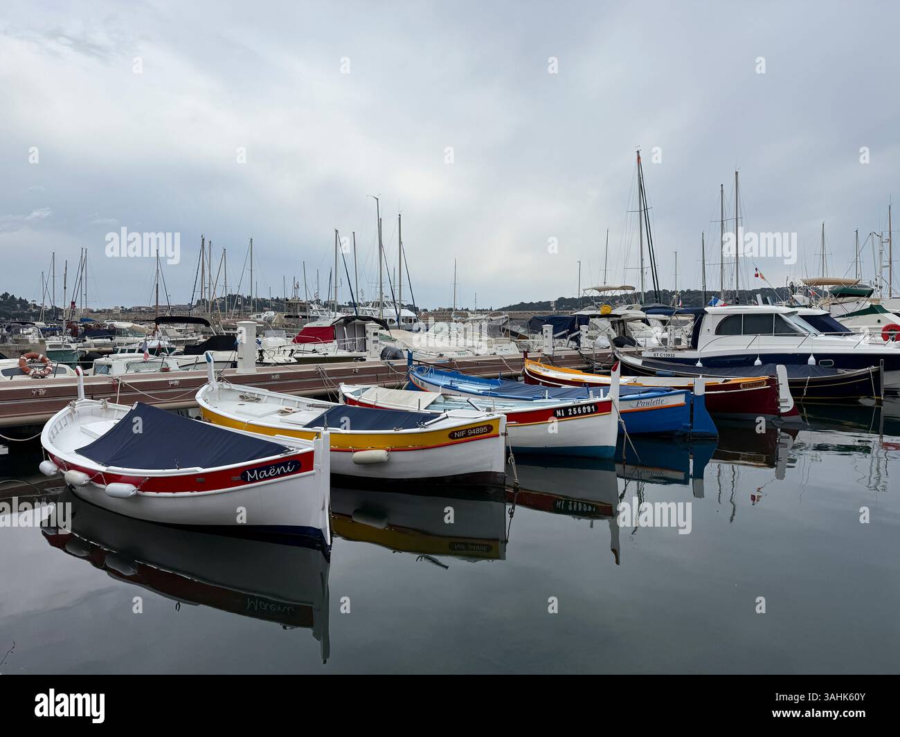 Le Port Royal de La Darse, marina Villefranche Sur Mer, Provence–Alpes–Côte-d'Azur, France. - Smartphone Captured Stock Image