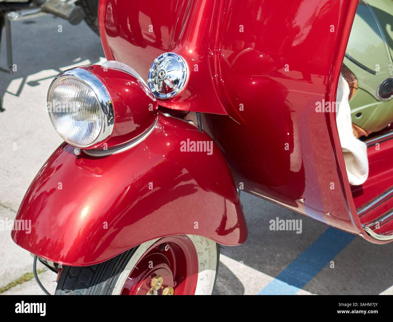 Scooters parked in front of a spanish tapas bar, Barrio Santa Cruz