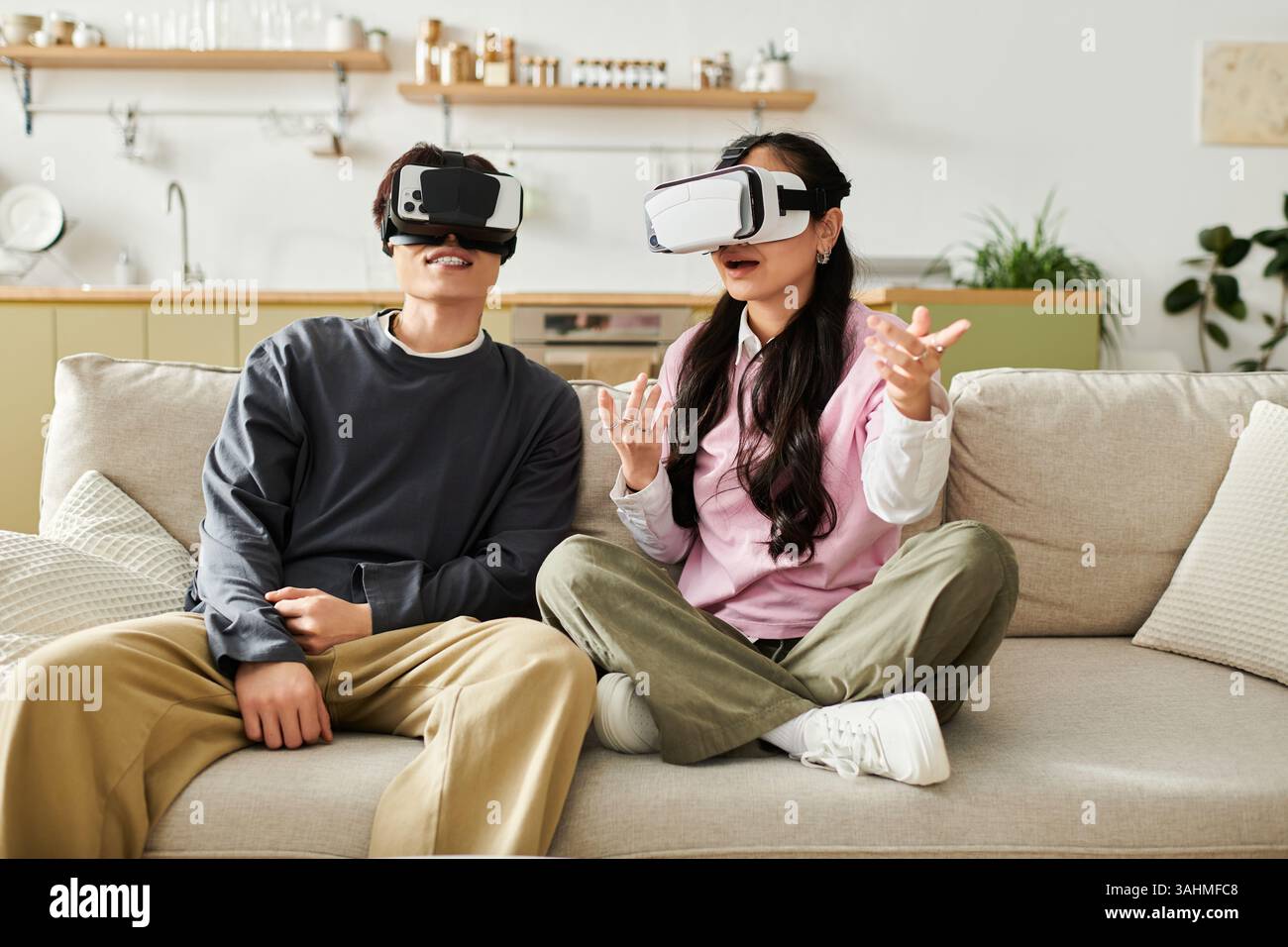 Joyful young couple engages hi-res stock photography and images - Alamy