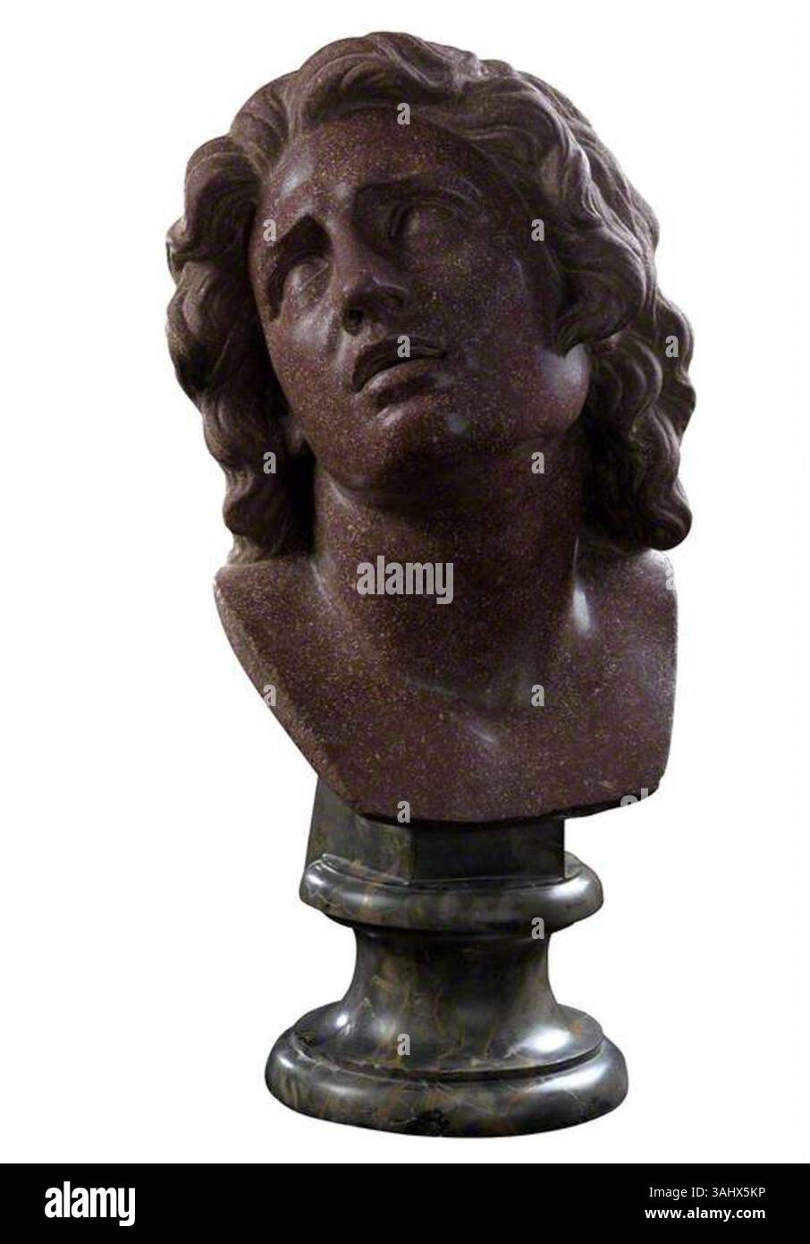 This artwork depicts the head of Alexander the Great as he nears death ...