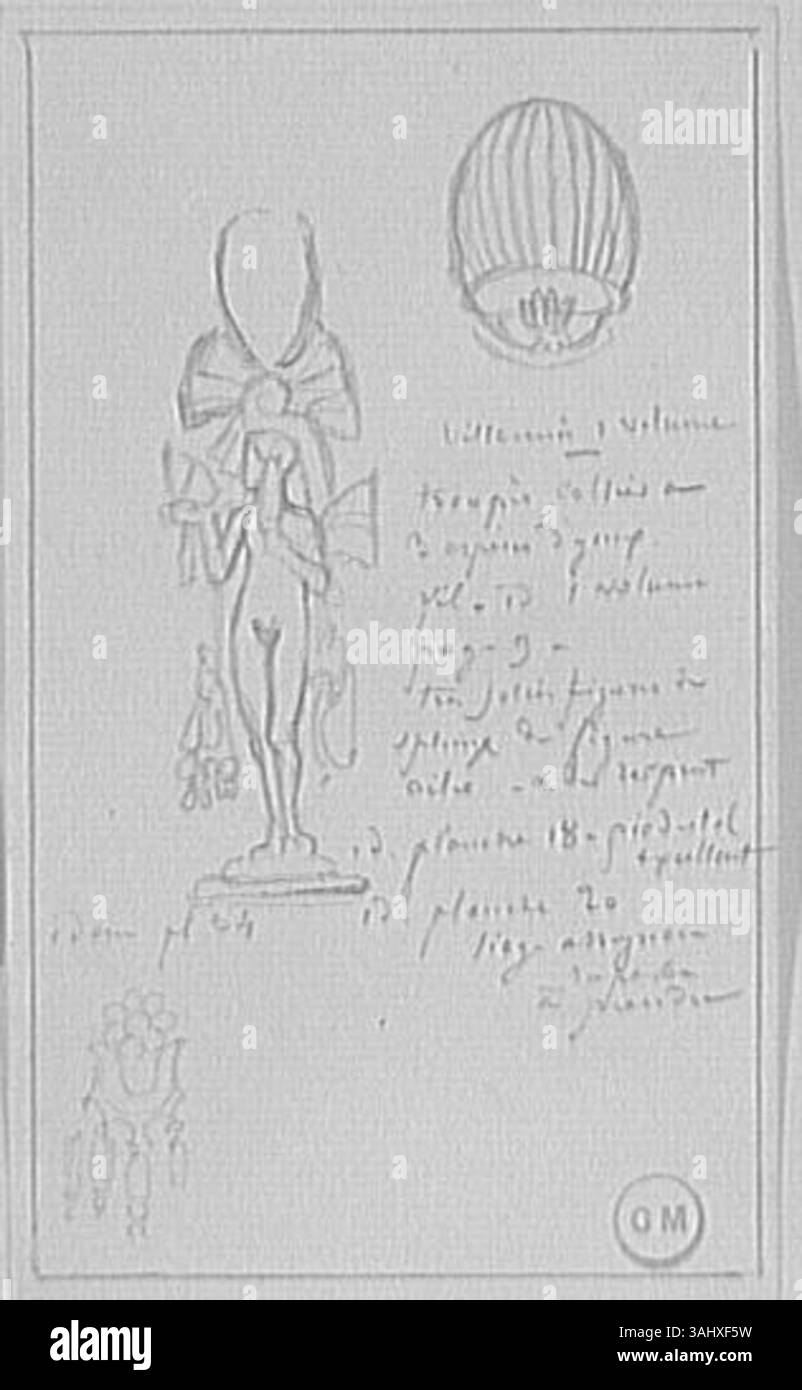'Etude de motifs égyptiens' by Gustave Moreau is a study of Egyptian ...